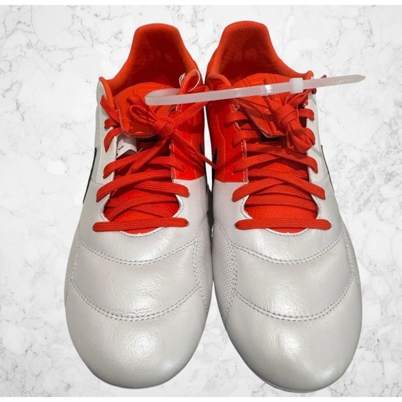 Nike Premier III FG Soccer Cleats Mens 6.5 White Orange Excellent Leather HM main image 6